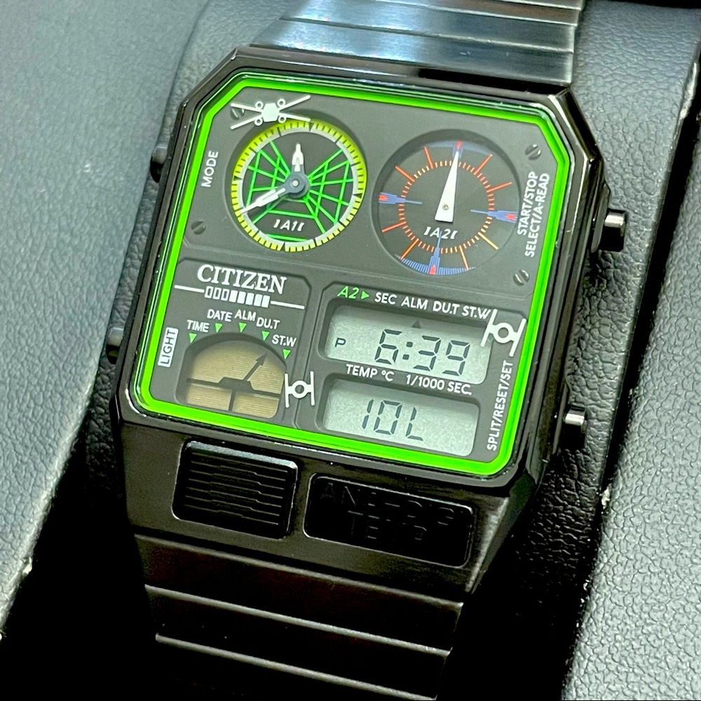 Star Wars Trench Run Citizen Watch with Thermometer and Dual Time Analog/Digital
